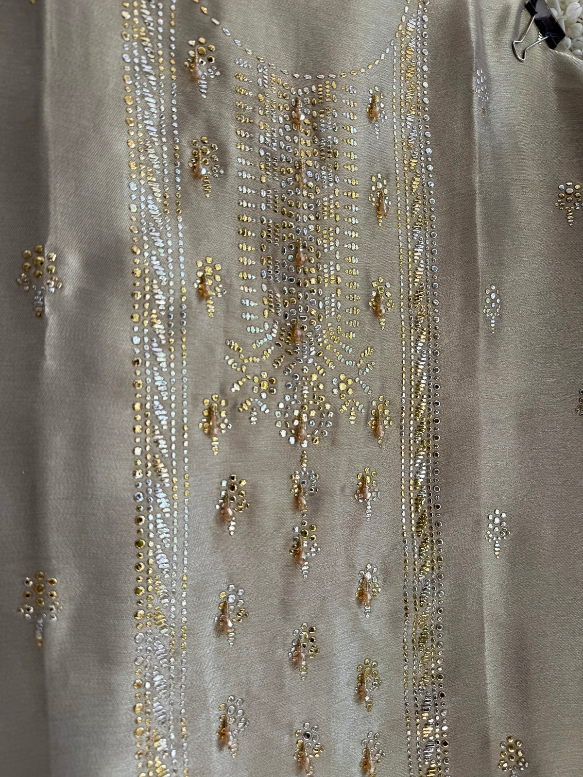 Luxurious Tissue silk mukaish suit