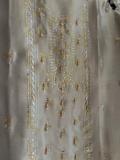 Luxurious Tissue silk mukaish suit