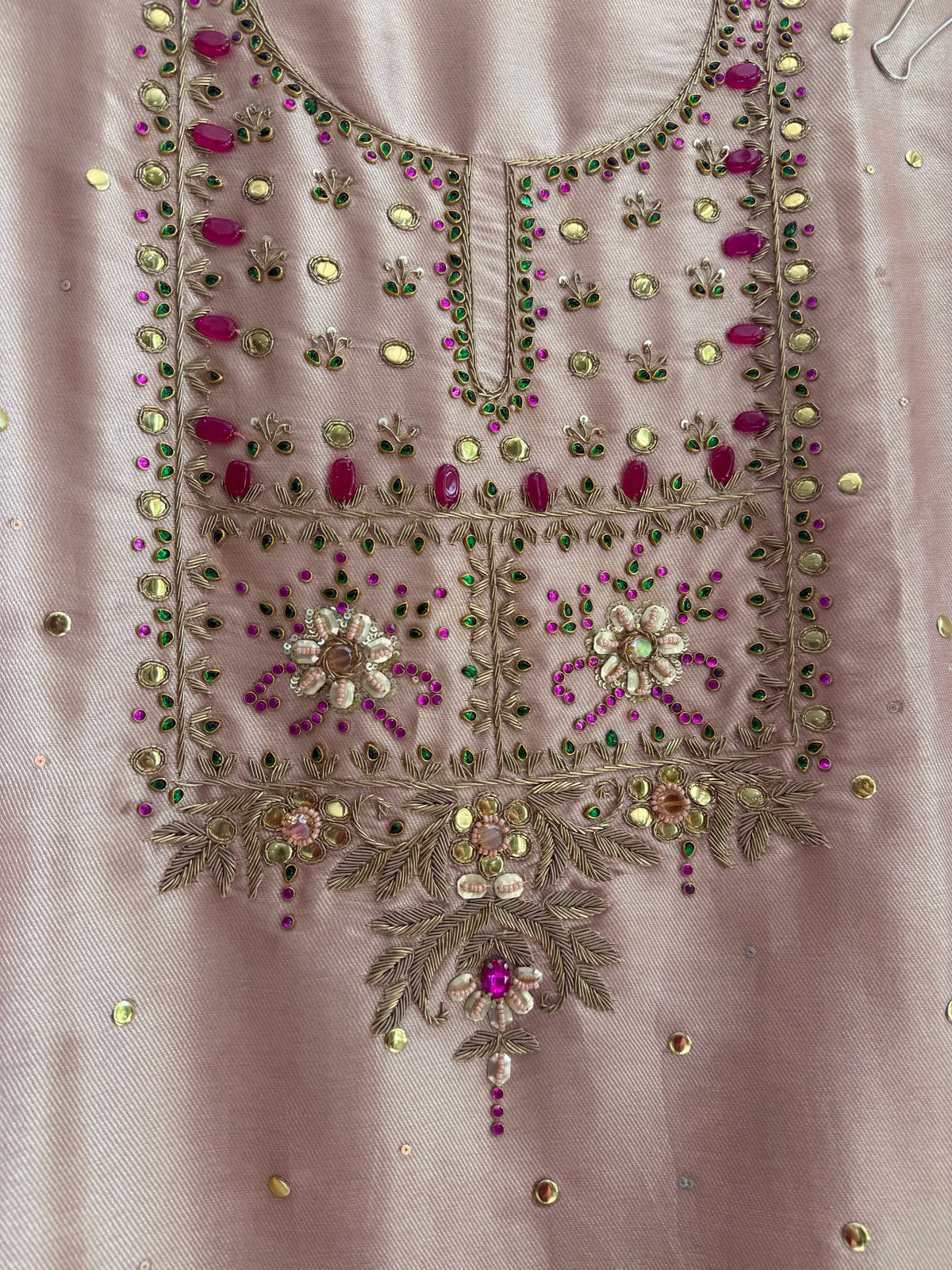 Luxurious bejewelled Gharchola suit