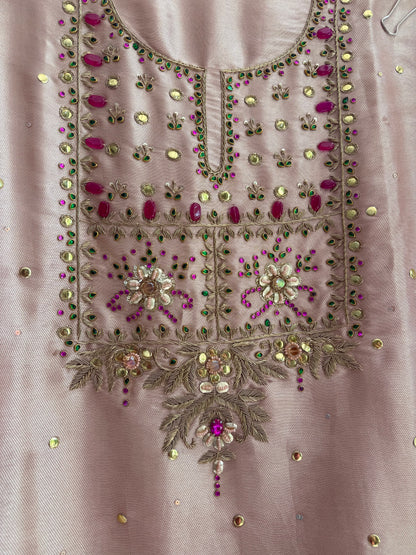 Luxurious bejewelled Gharchola suit