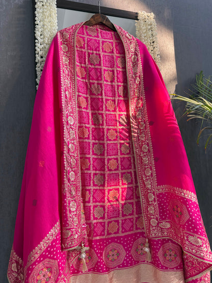Meenakari Benarsi gharchola suit
