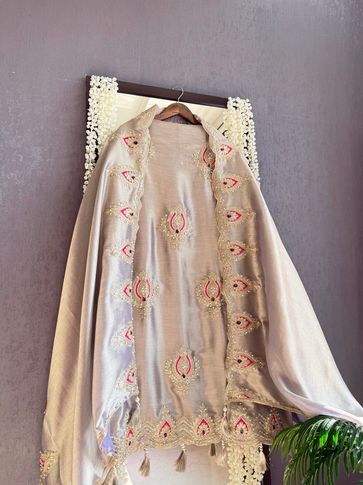 Luxurious bejewelled suit