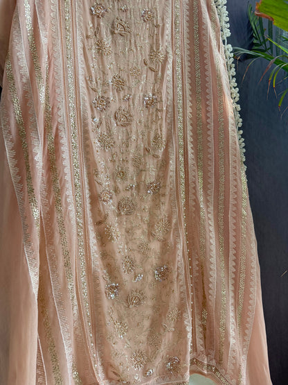 Pitta work crystal handwork suit