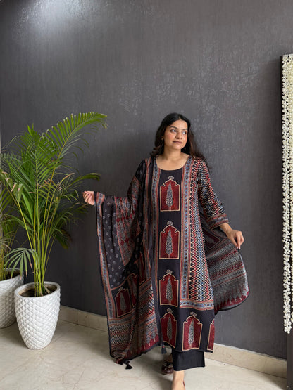 Cotton Ajrakh suit set