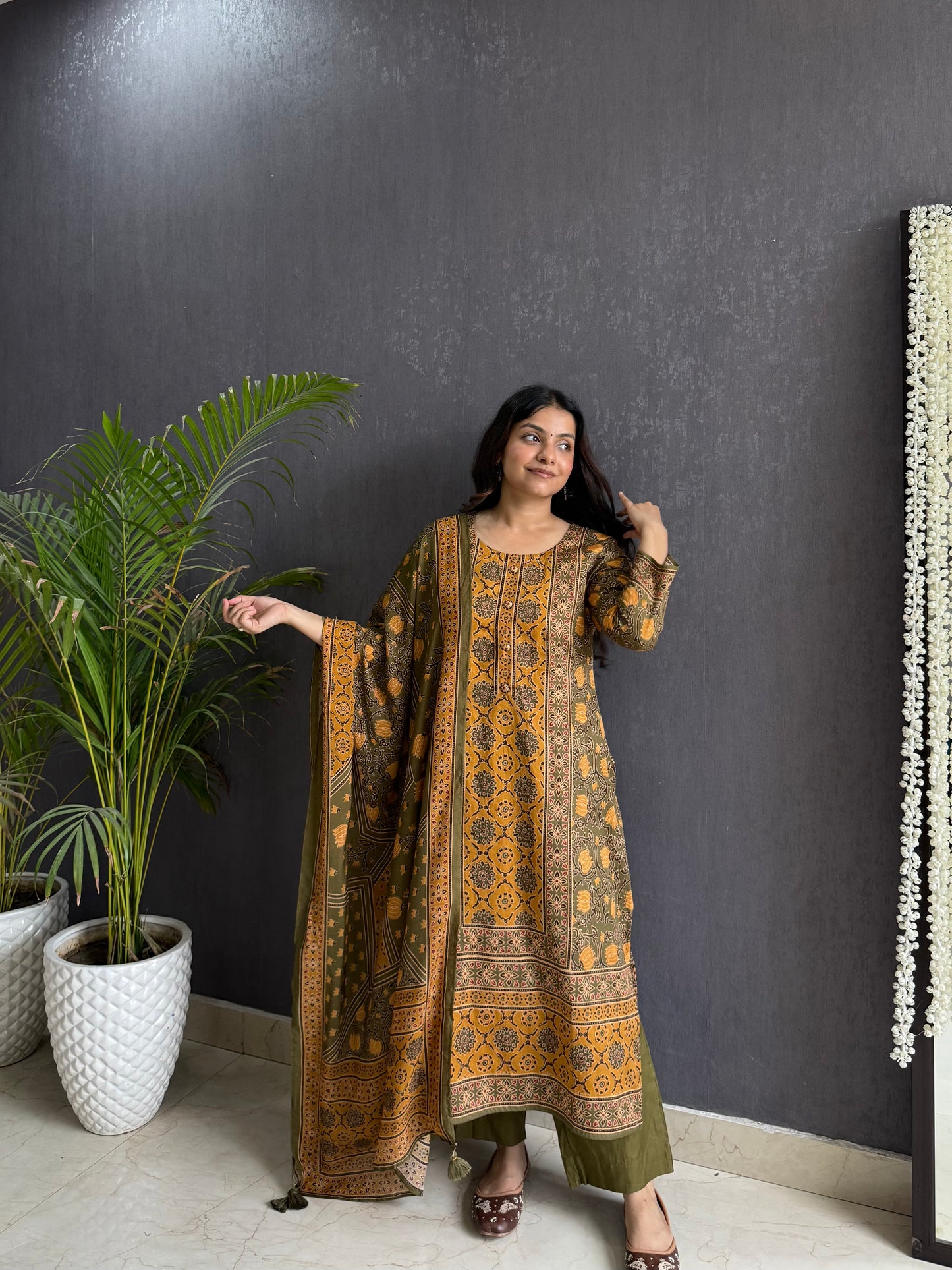 Cotton Ajrakh suit set