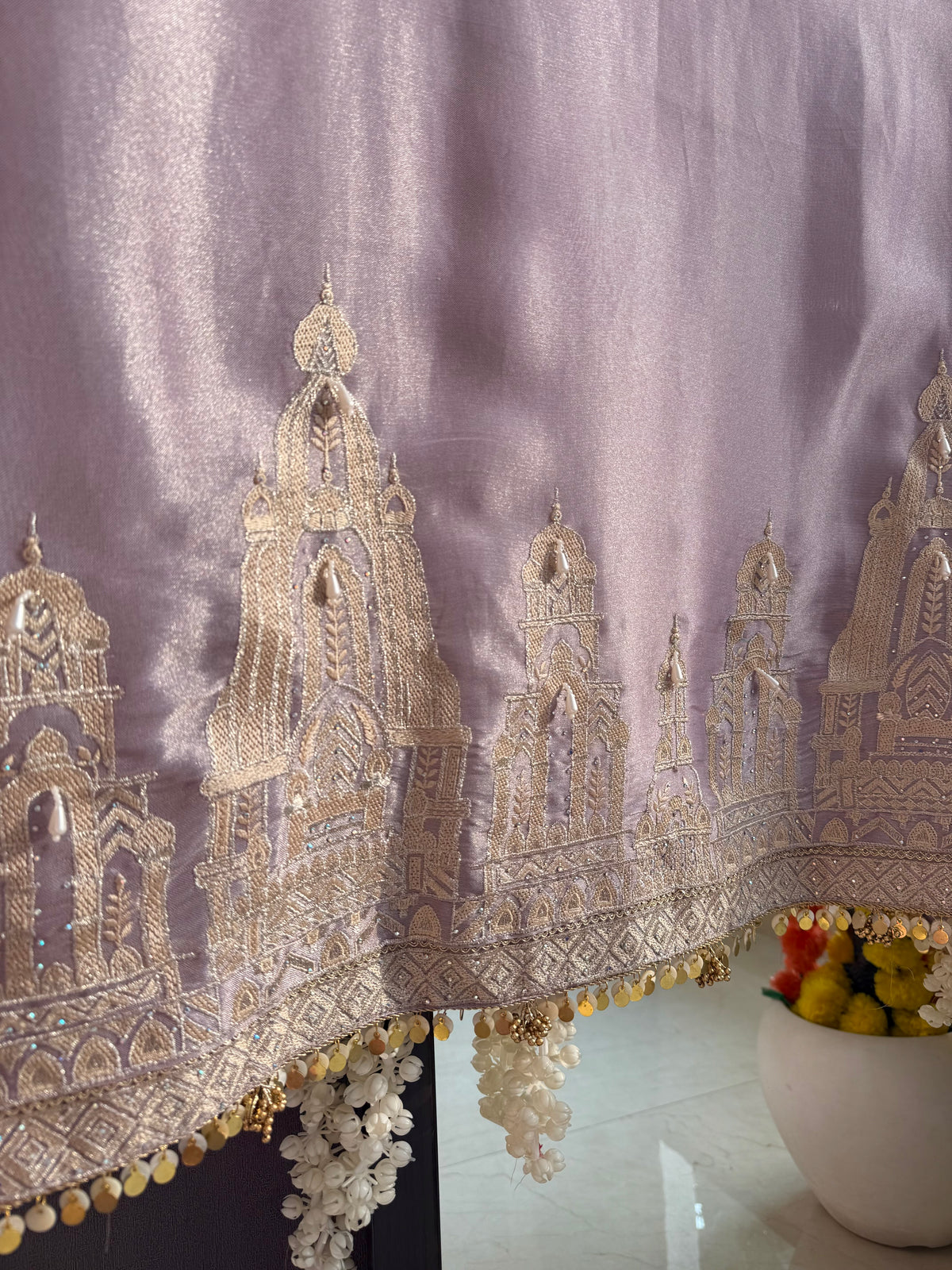 Luxurious temple zari work suit
