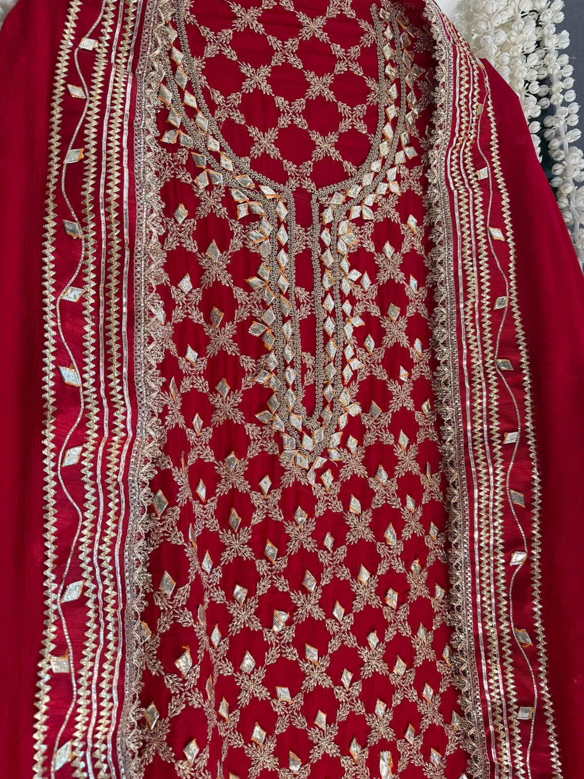 Luxurious gotapatti pitta work suit