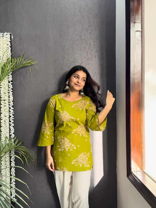 Floral Printed back dori short kurtas