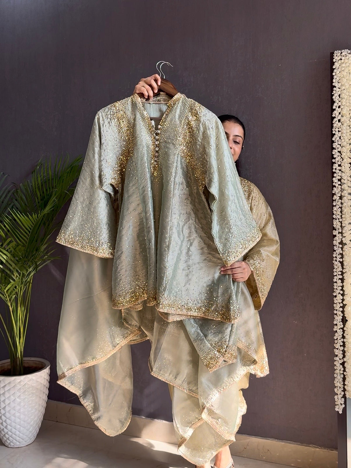 Luxurious Handwork Sitara anarkali set
