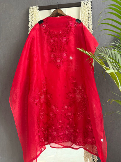 Luxurious Monochromatic parsi work suit