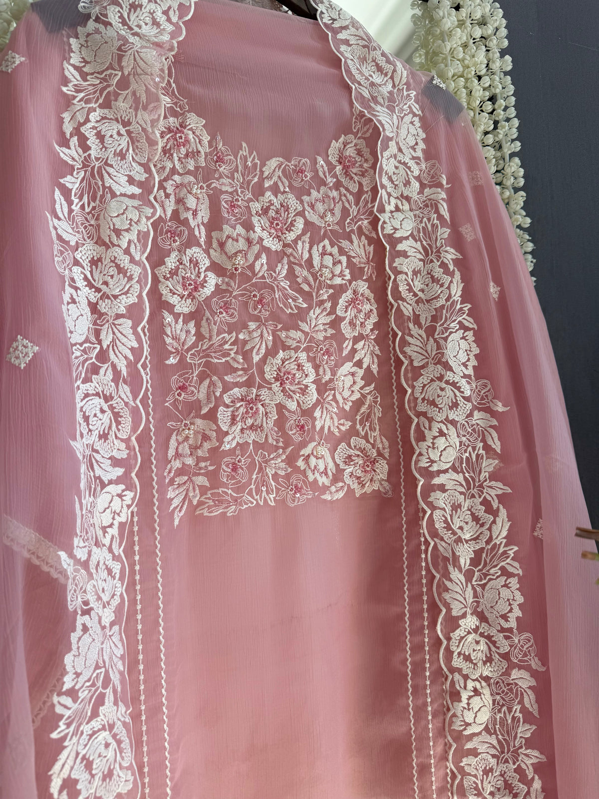 Parsi work florals Handwork suit