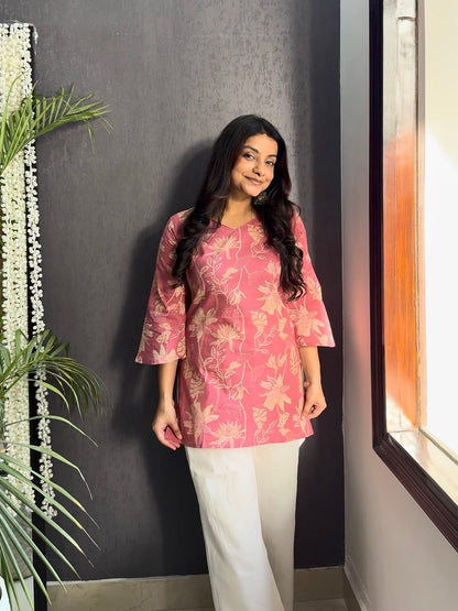 Floral Printed back dori short kurtas
