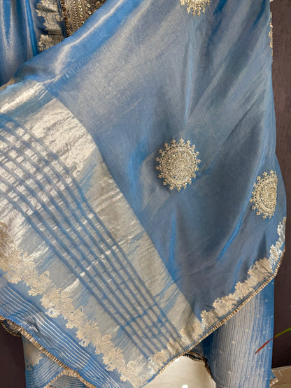 Luxurious Tissue benarsi zari handwork suit