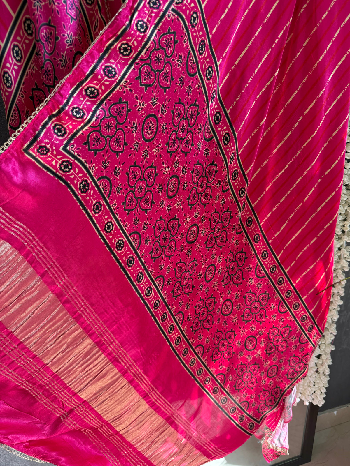 Gajji silk ajrakh Handwork suits