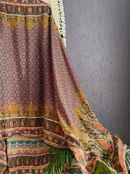 Pure satin crepe gota work suit