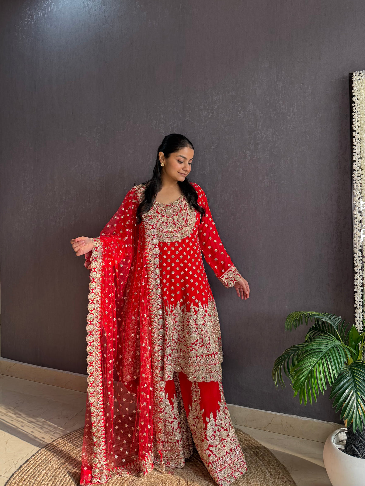 Luxurious Anarkali sharara set