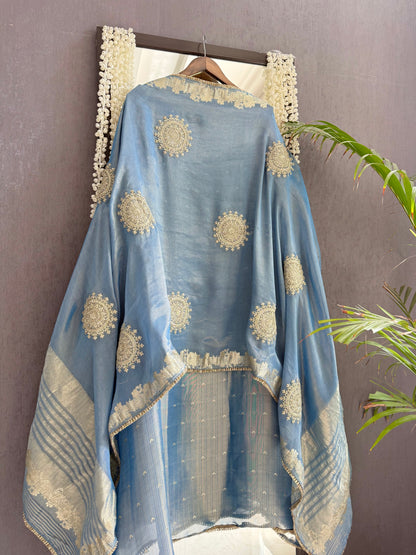 Luxurious Tissue benarsi zari handwork suit