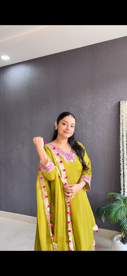 Mirror work sharara set