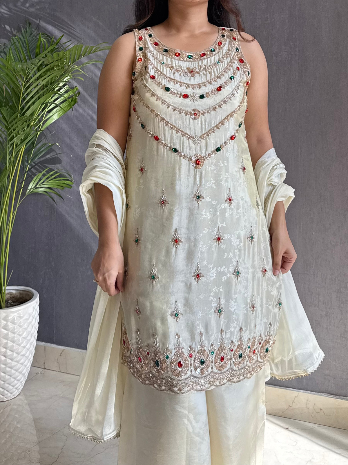 Bejewelled Handwork sharara set