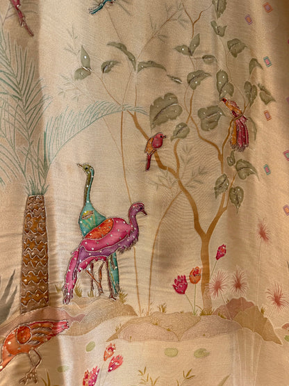 Meenakari Benarsi Flamingos Handwork suit