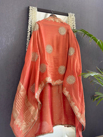 Luxurious Tissue benarsi zari handwork suit