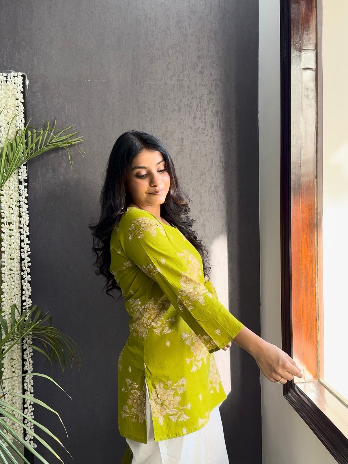 Floral Printed back dori short kurtas