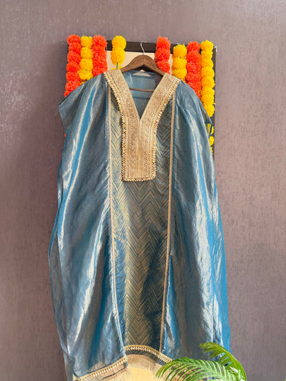 Luxurious Tissue silk Aari work suit