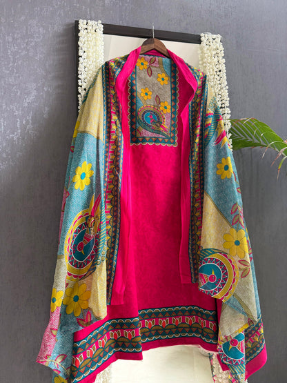 Mulmul cotton tribal art suit