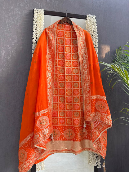Meenakari Benarsi gharchola suit