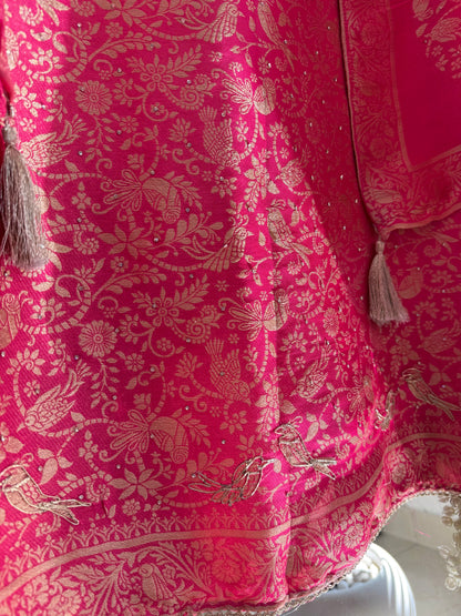 Resham Brocade Benarsi birds suit