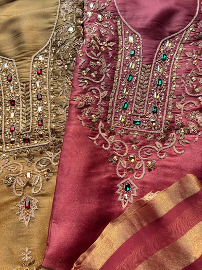 Luxurious dabka bejewelled suit