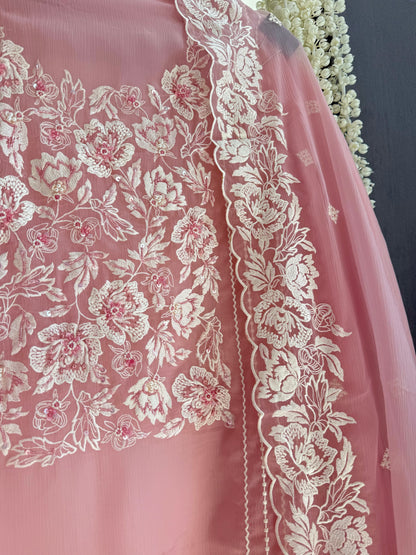 Parsi work florals Handwork suit