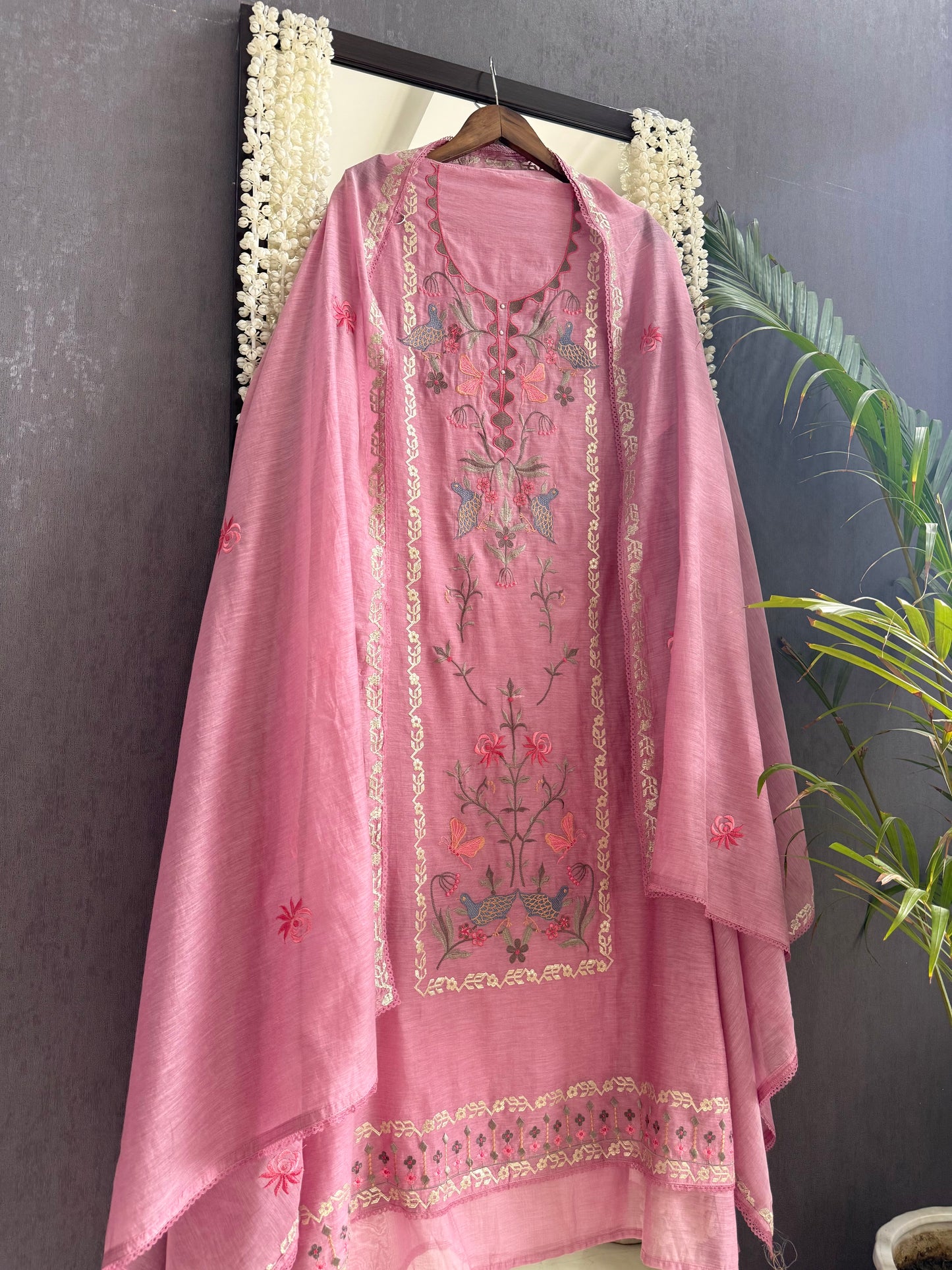 Luxurious Mul chanderi butterfly suit