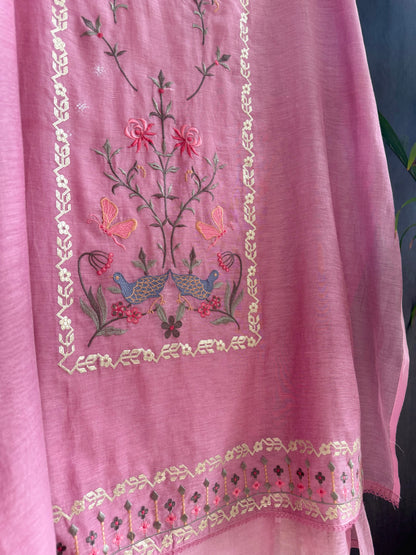 Luxurious Mul chanderi butterfly suit