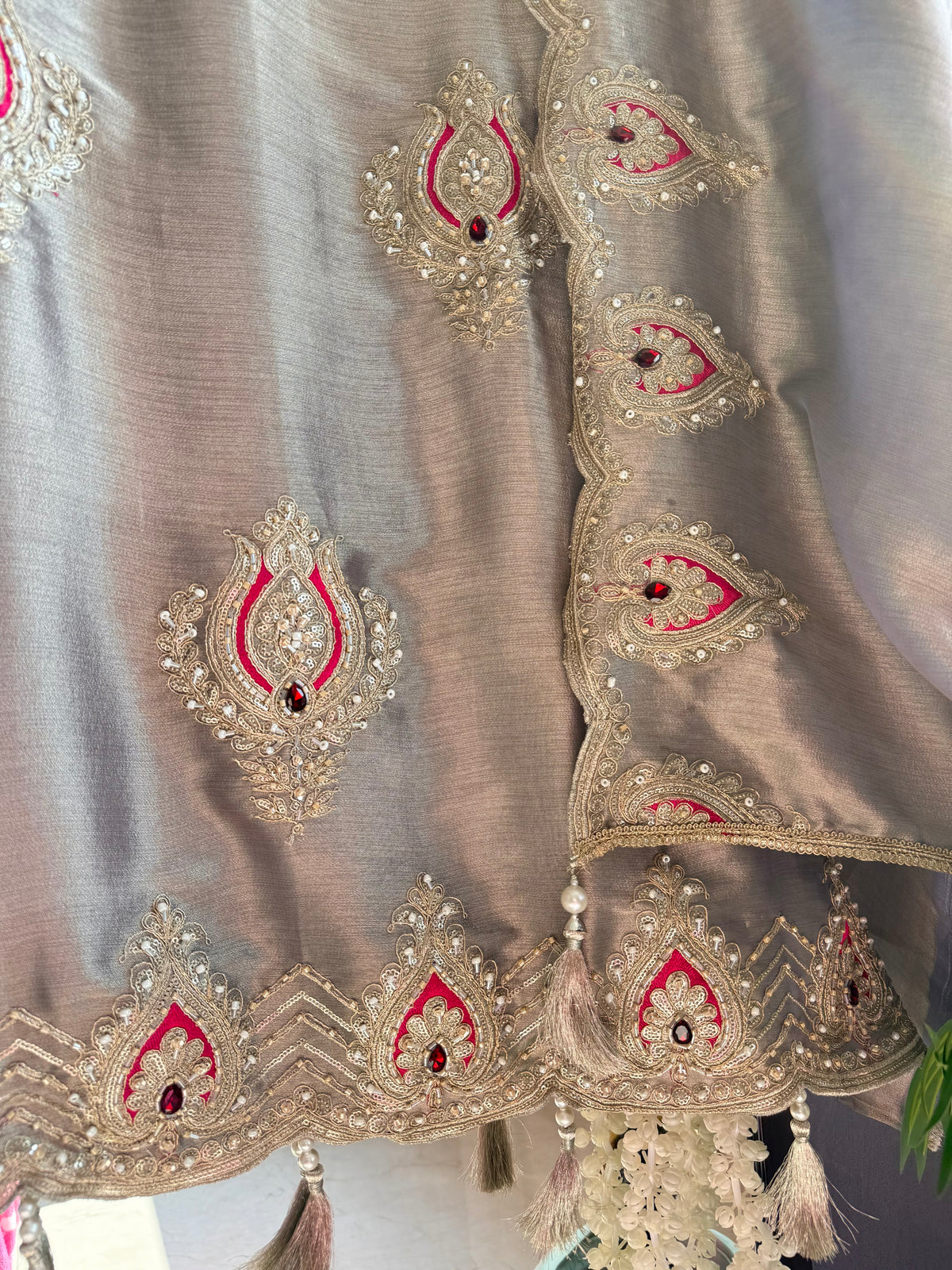 Luxurious bejewelled suit