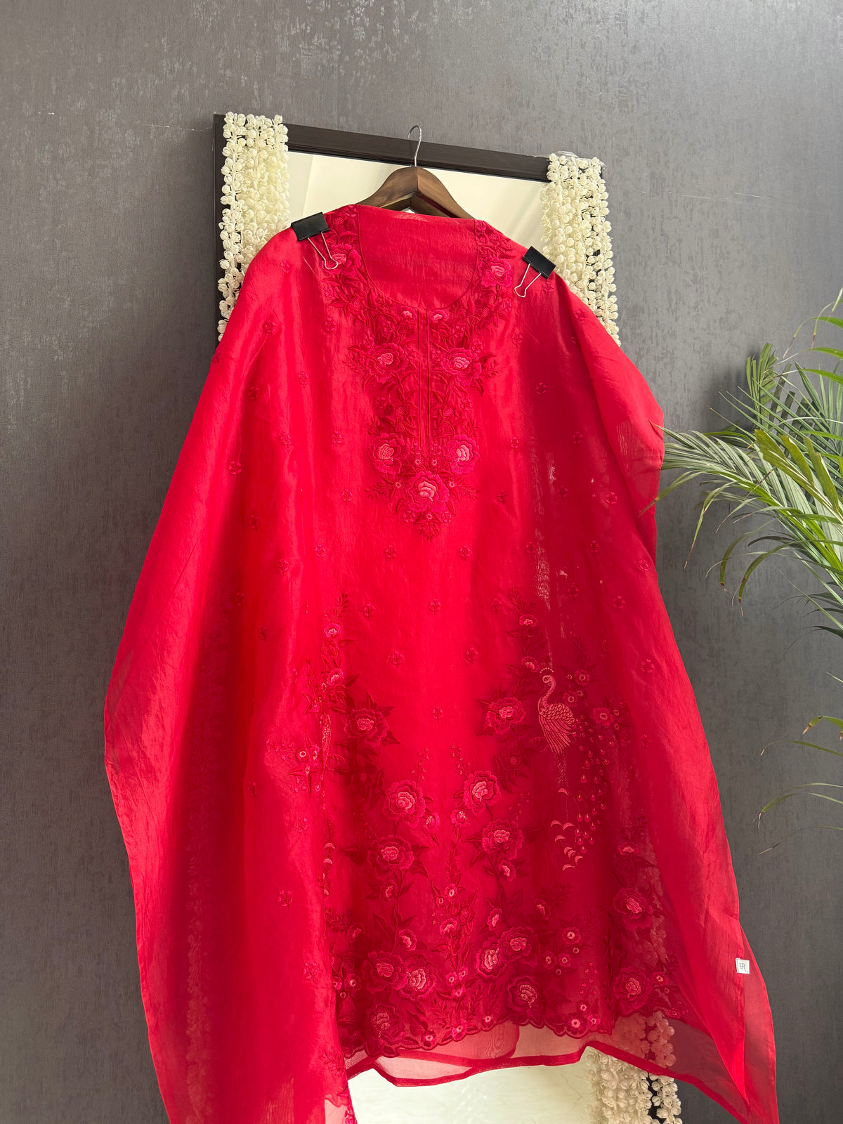 Luxurious Monochromatic parsi work suit