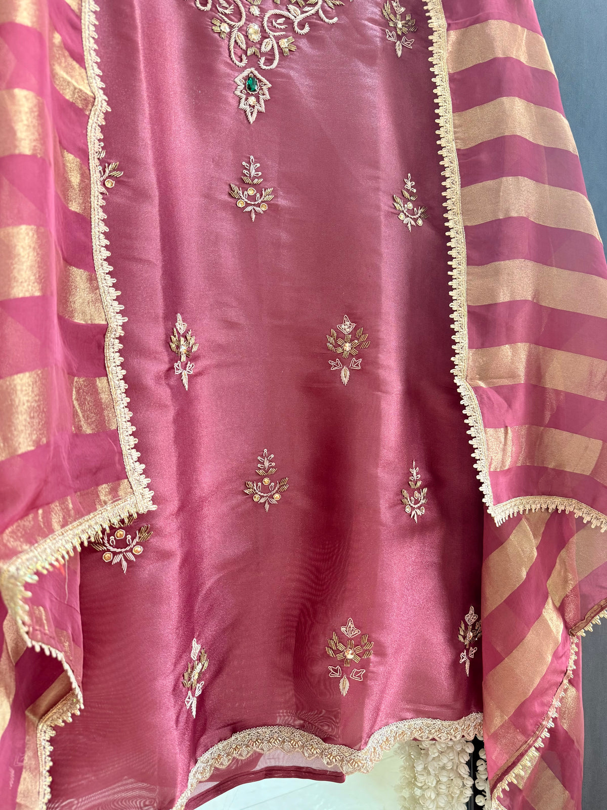 Luxurious dabka bejewelled suit