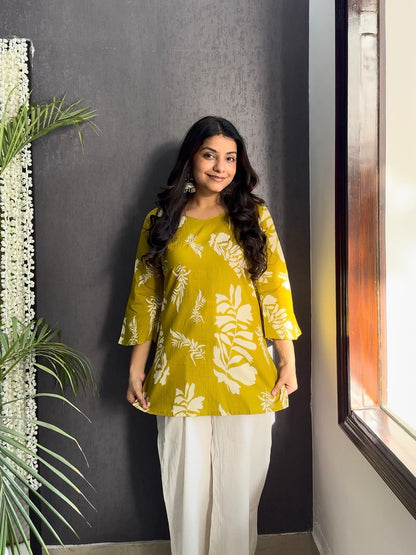 Floral Printed back dori short kurtas