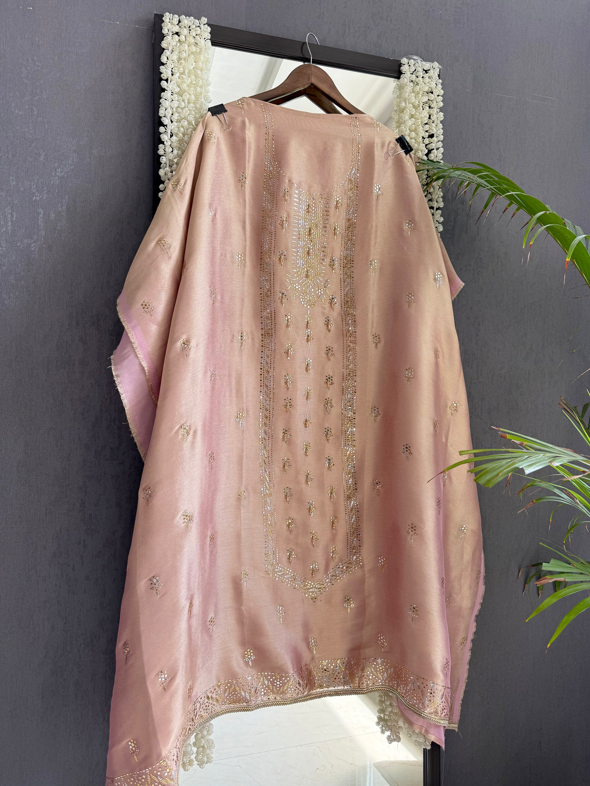 Luxurious Tissue silk mukaish suit