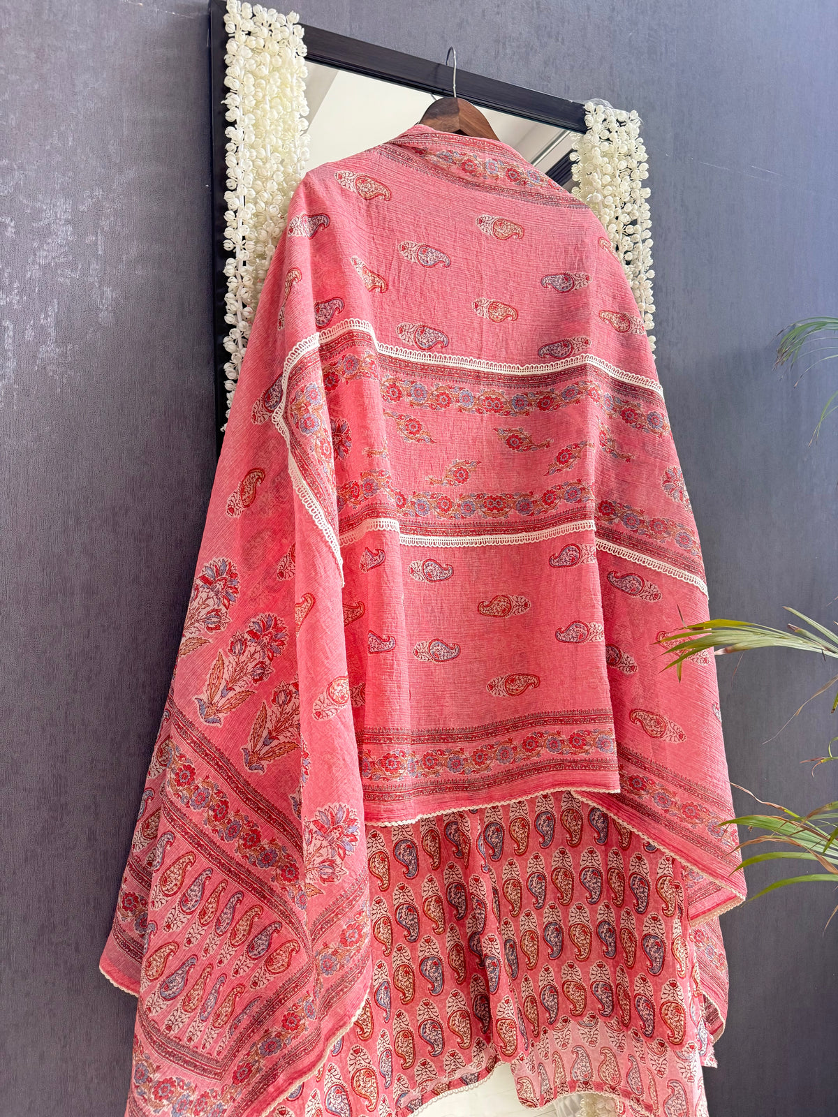 Mulmul cotton paisley florals suit