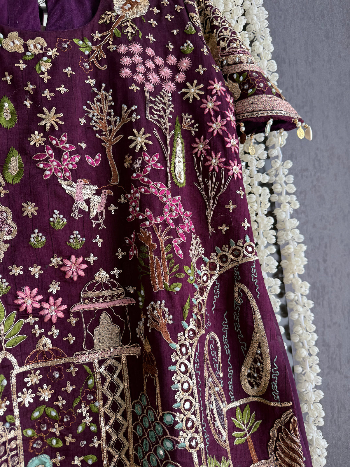 Luxurious raw silk Handwork set