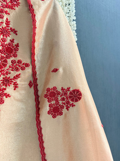 Luxurious ruby bejewelled suit