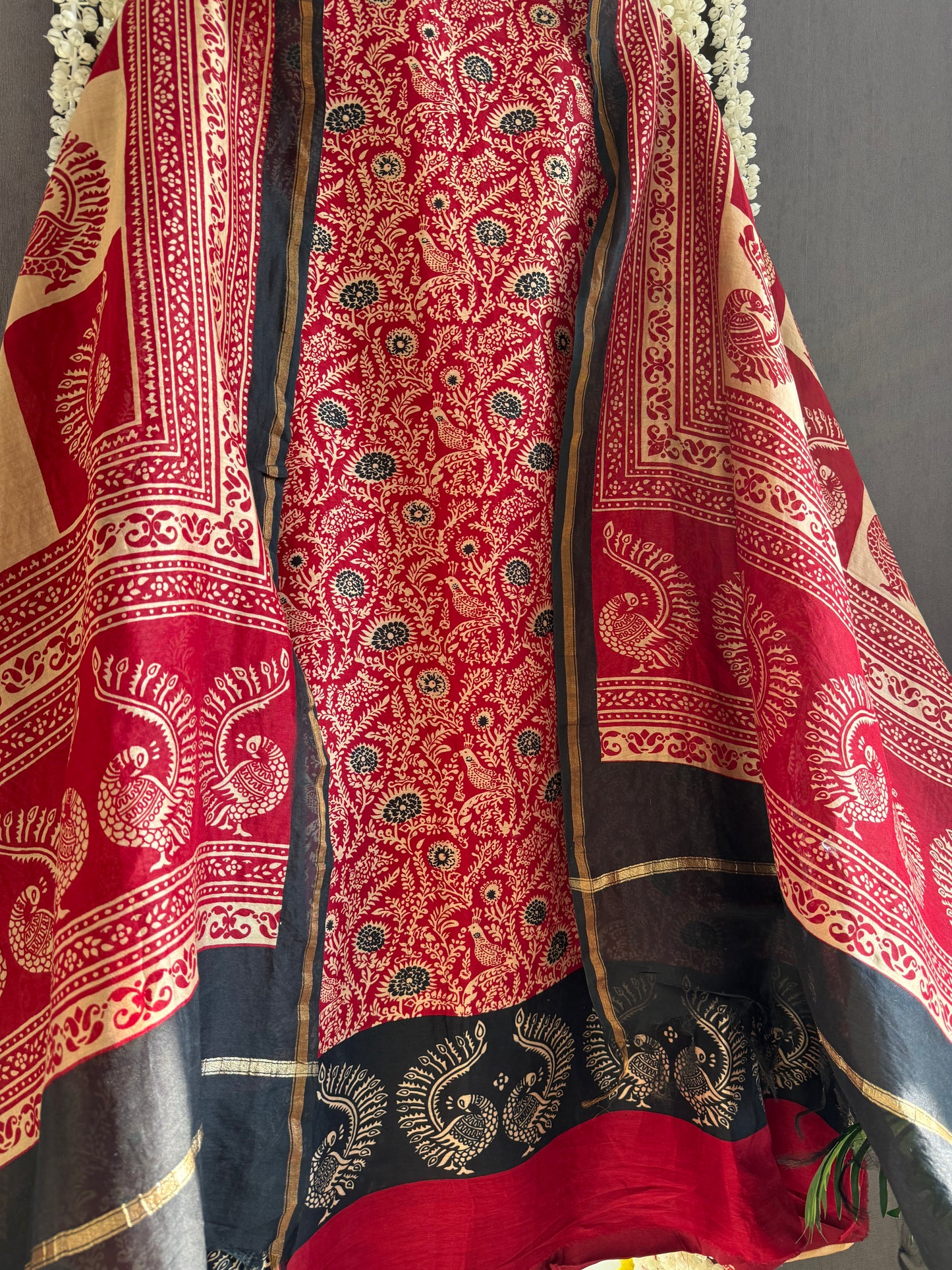 Pure Maheshwari peacock suit