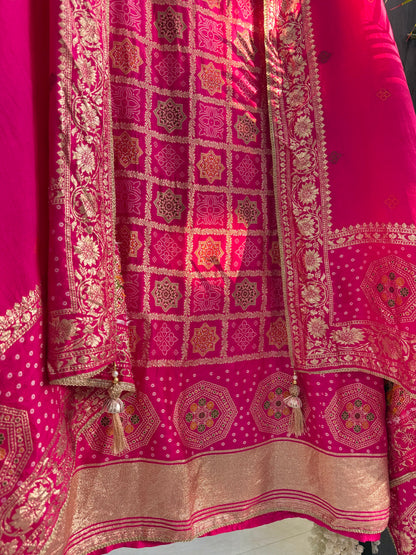 Meenakari Benarsi gharchola suit