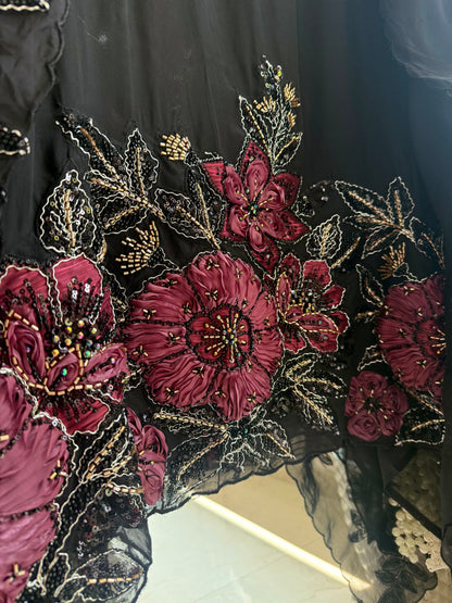 Handwork Organza Appliqué suit