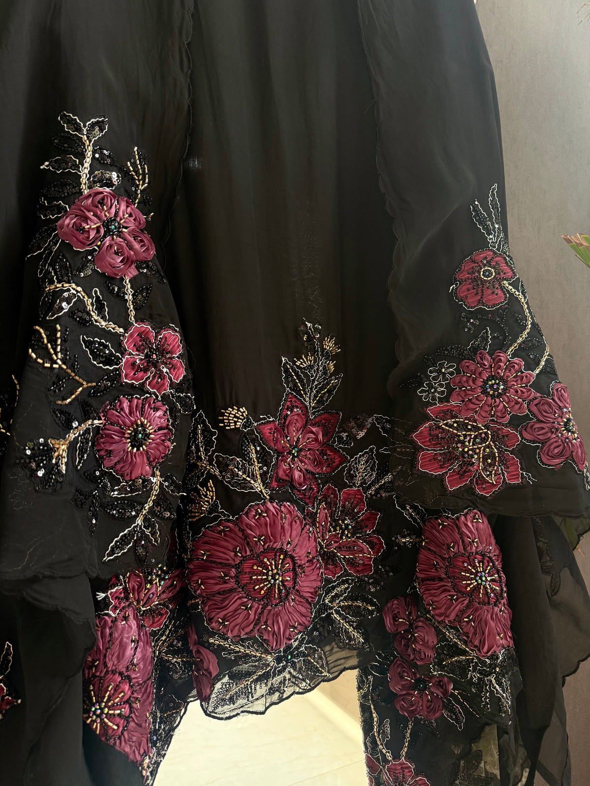 Handwork Organza Appliqué suit