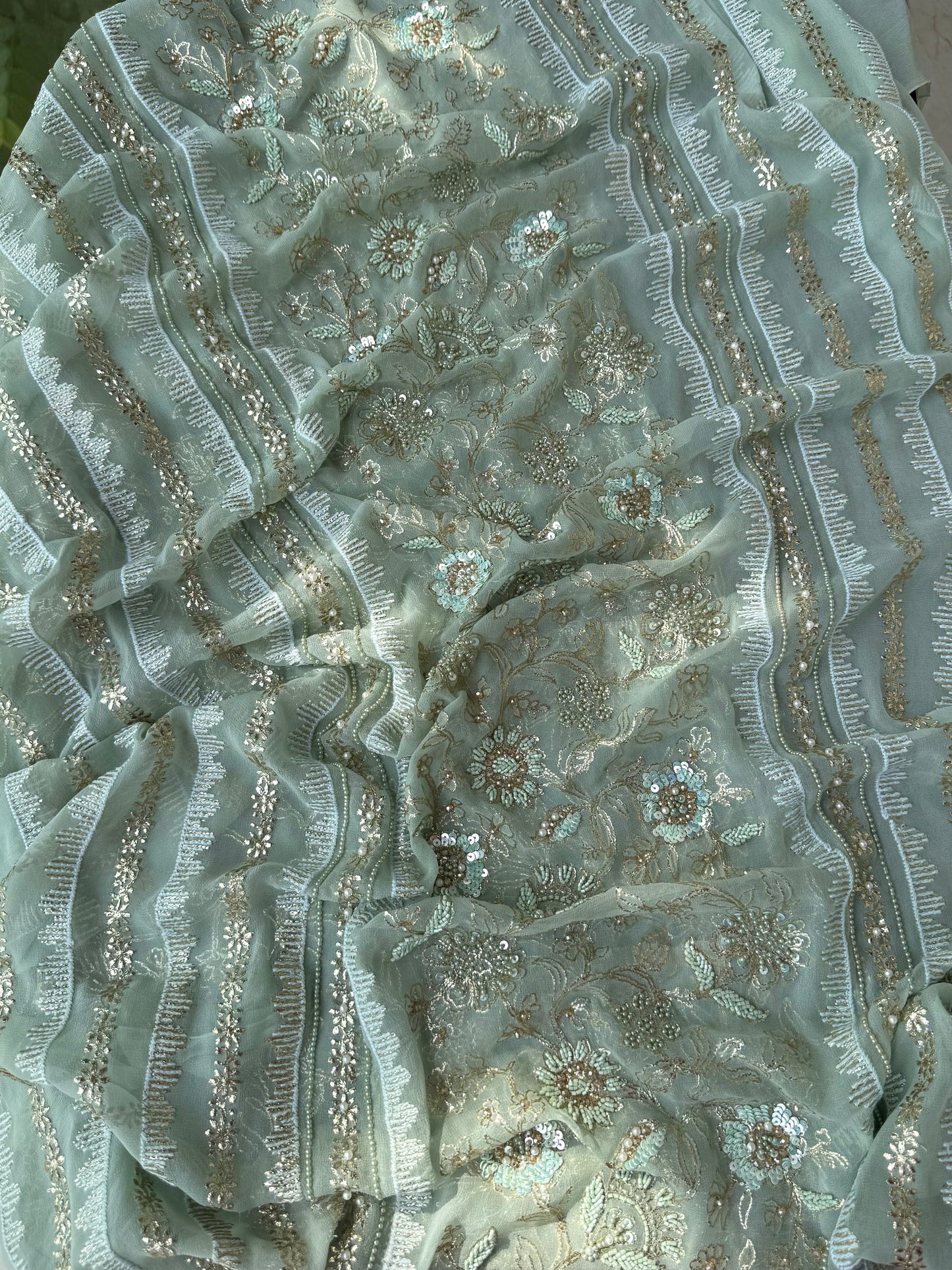 Pitta work crystal handwork suit