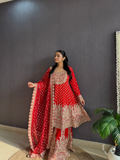 Luxurious Anarkali sharara set