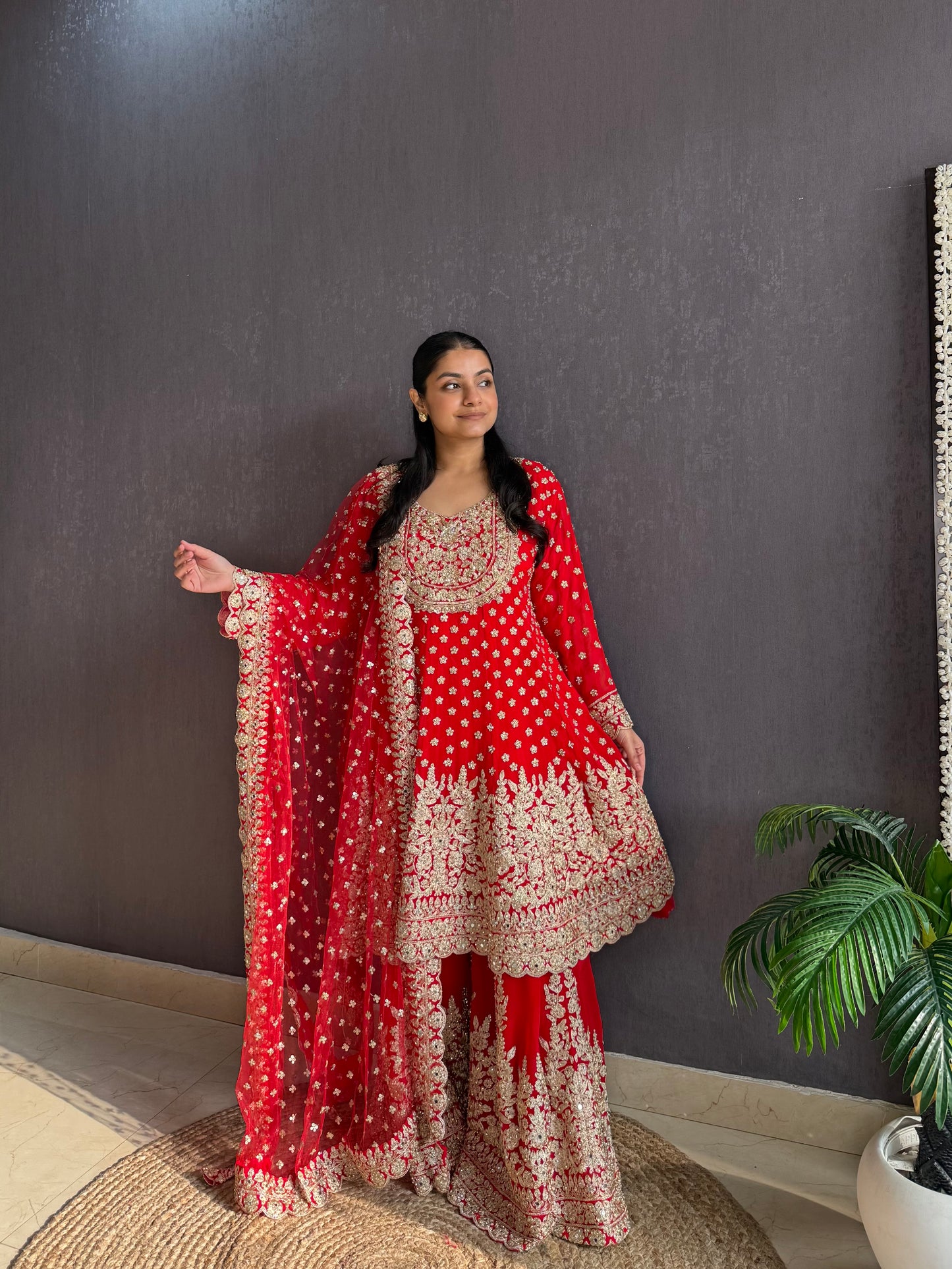 Luxurious Anarkali sharara set