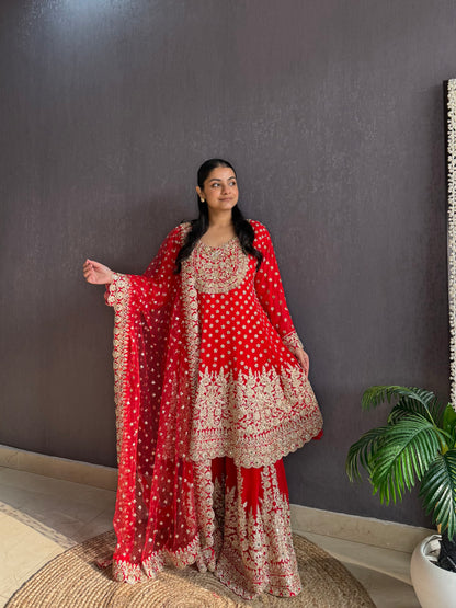 Luxurious Anarkali sharara set